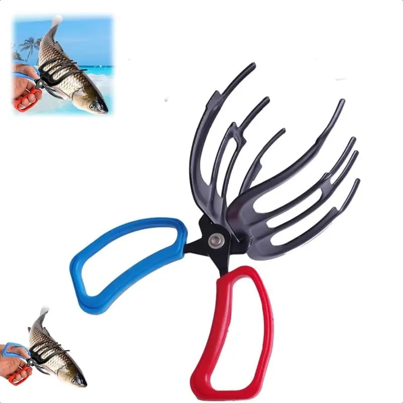 🎣3-Claw Fish Gripper | Non-Slip Handle & Rust-Proof | Essential Fishing Gear for Freshwater & Saltwater