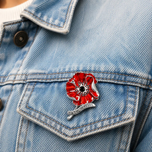 VE Day 80 Poppy Brooch | Limited Edition Anniversary Keepsake