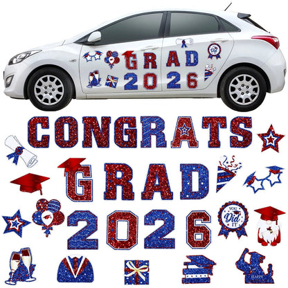 🎓2026 Grad Magnets – 30Pc Set for Celebration Decor🧲(Cars, Fridges & More)