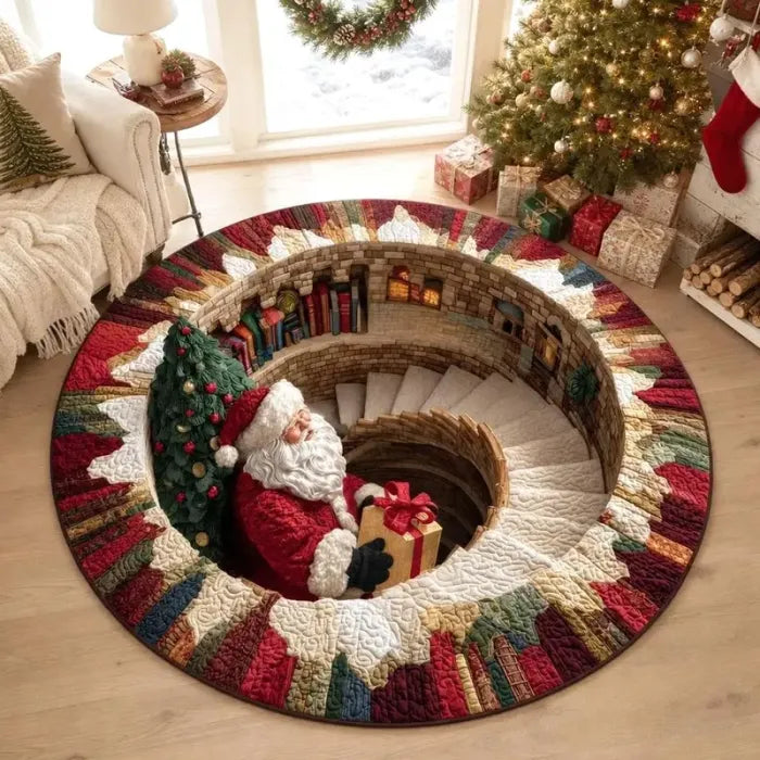 🎄 Christmas 3D Optical Illusion Rug