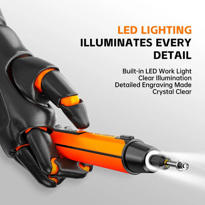 39PCS Electric Rotary Tool Kit – Mini Engraving Polishing Drill with Digital Display & LED Light, USB Rechargeable