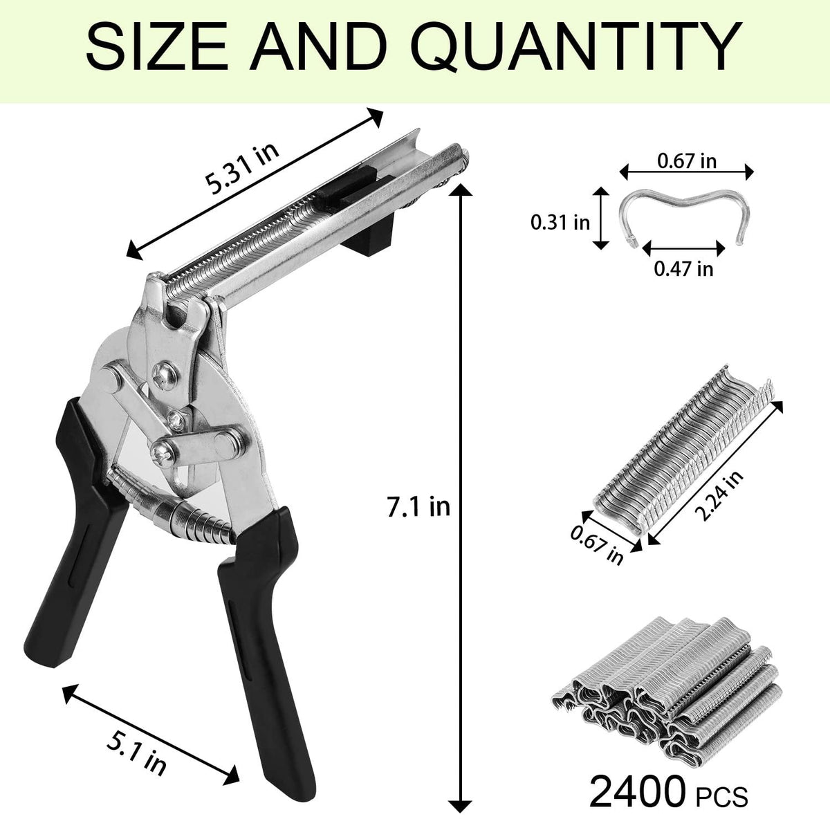 TYIIMAX™ M-Type Hog Ring Pliers Kit – Semi-Automatic Spring-Loaded Fence & Cage Repair Tool