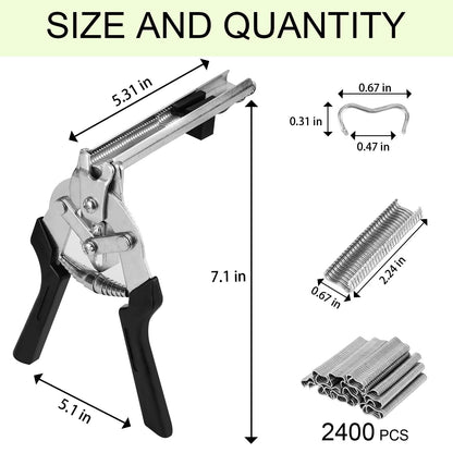 TYIIMAX™ M-Type Hog Ring Pliers Kit – Semi-Automatic Spring-Loaded Fence & Cage Repair Tool