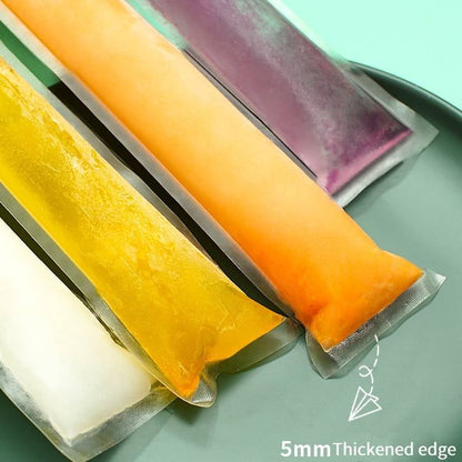 100 PCS Food-Grade Disposable Ice Popsicle Bags