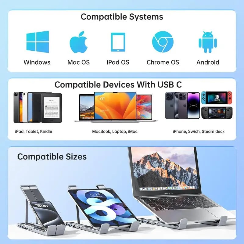 8-in-1 USB-C Laptop Stand,Best Gifts💻