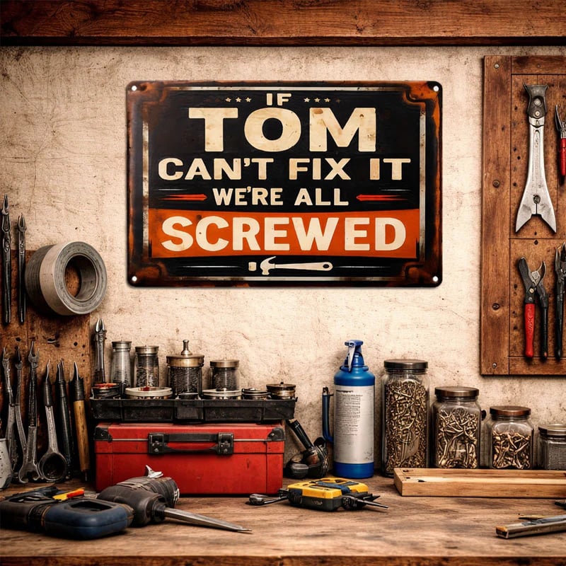 🛠️"If Mike Can't Fix It, We're All Screwed" Metal Sign