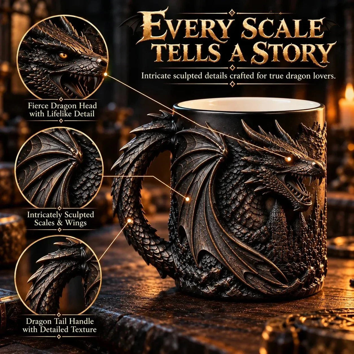 🐉 Dragonfire 3D Heat-Reveal Magic Mug | Add a Hot Drink. Awaken the Dragon.🔥