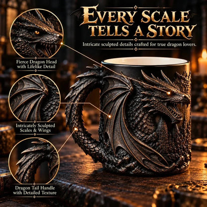 🐉 Dragonfire 3D Heat-Reveal Magic Mug | Add a Hot Drink. Awaken the Dragon.🔥