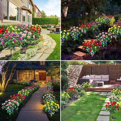 🌸✨ EverGlow Memorial Garden Bloom Lights – Featuring Ultra-Realistic Artificial Petals, Solar-Powered & Weatherproof🏡🌪️