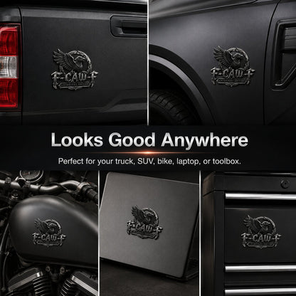 🦅 F-CAW-F Midnight Edition Metal Emblem - Premium Attitude Decal