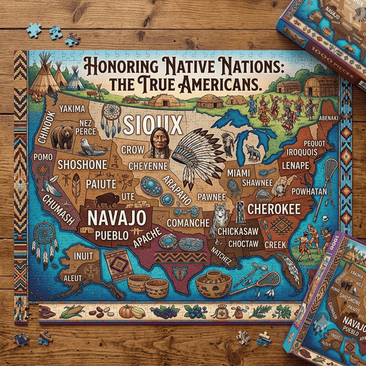 🧩Honoring Native Nations: The True Americans Jigsaw Puzzle