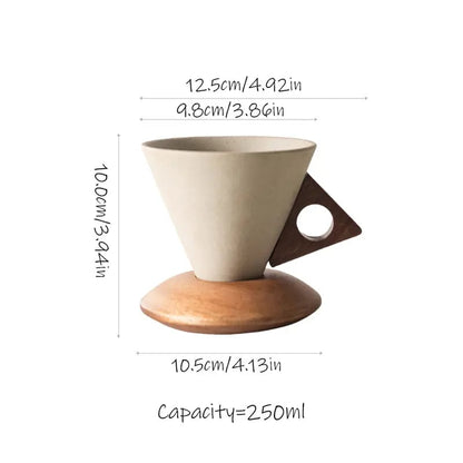 Wabisabi Conical Ceramic Coffee Mug