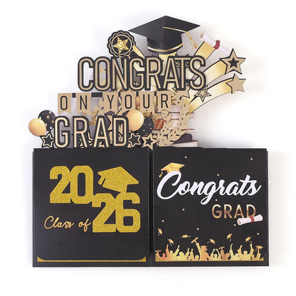 🎓Graduation Pop Up Card 2026 - 3D Happy Graduation Card with Envelope💌
