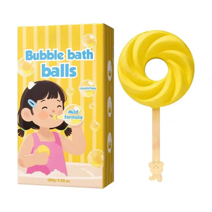 Cute Lollipop Bath Bomb,Colorful Bubble Bath Ball for Fun Bath Time