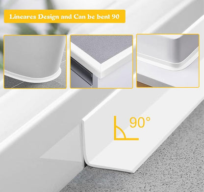 Waterproof Acrylic Caulk Tape – 2 Rolls, Cuttable, 10.5ft x 1.4in, with Sealing Tool – For Bath, Toilet, Sink & Kitchen