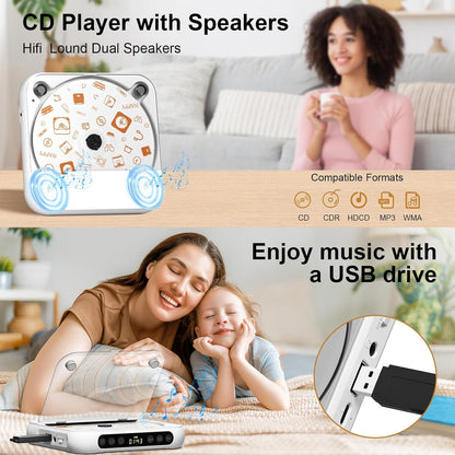 Portable Bluetooth CD Player ❤️ The Perfect Gift for Music Lovers