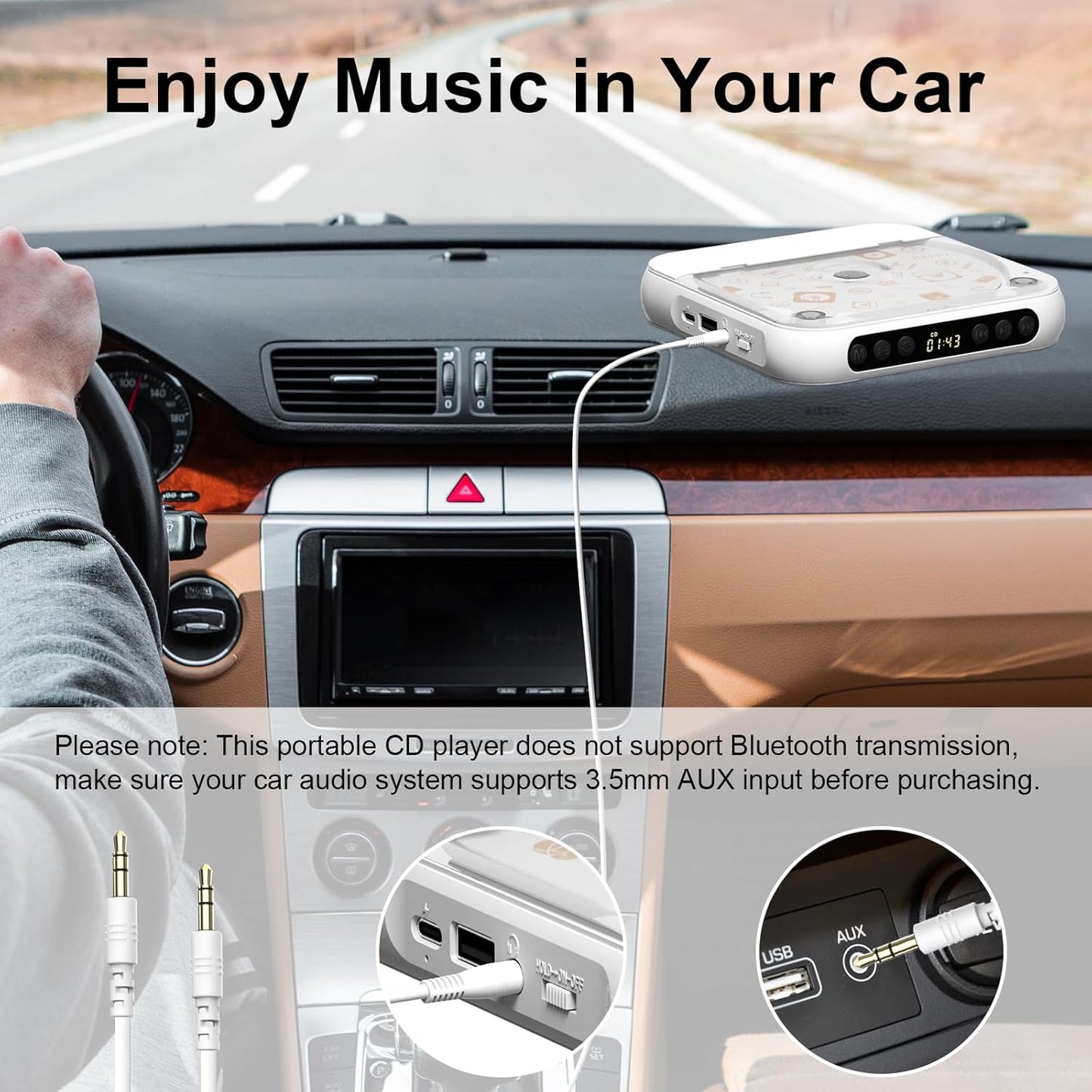 Portable Bluetooth CD Player ❤️ The Perfect Gift for Music Lovers