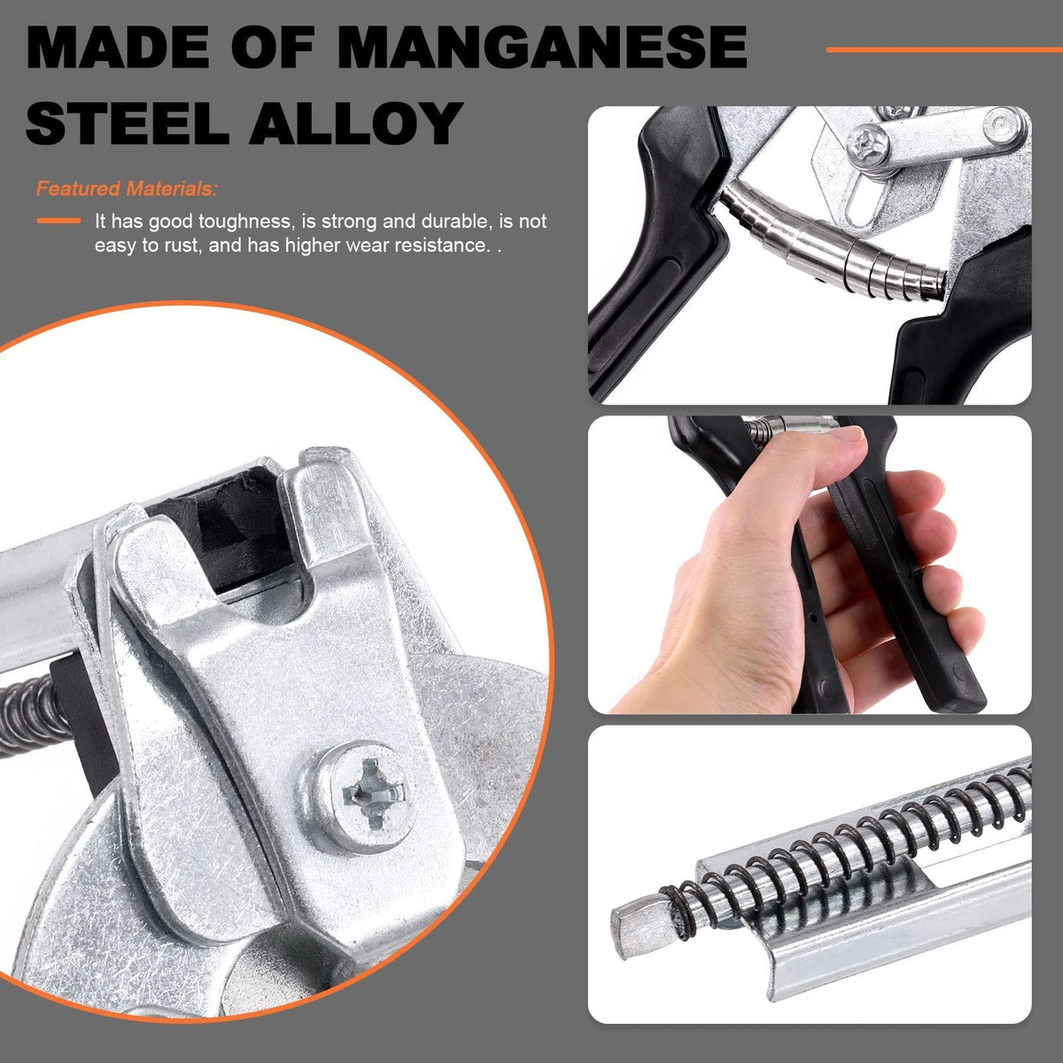 TYIIMAX™ M-Type Hog Ring Pliers Kit – Semi-Automatic Spring-Loaded Fence & Cage Repair Tool