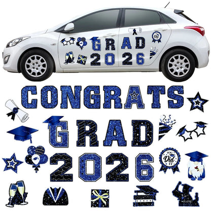 🎓2026 Grad Magnets – 30Pc Set for Celebration Decor🧲(Cars, Fridges & More)