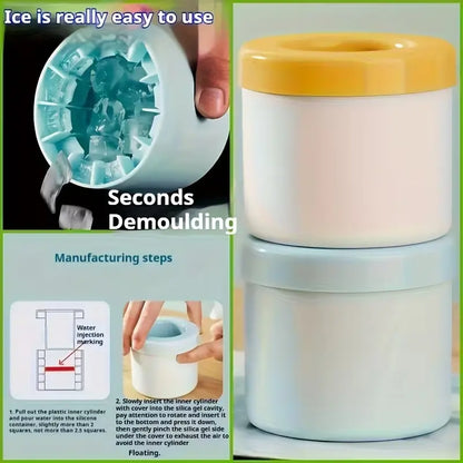 Quick Freezing Silicone Ice Cube Mold – Flexible, Reusable Ice Tray for Home Beverages