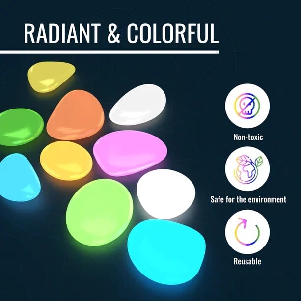 Glow In The Dark Rocks - Illuminate Your Outdoors with Enchanting Glow!