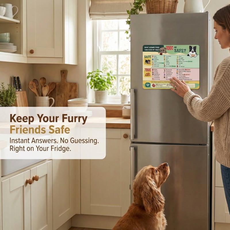 "Can My Dog/Cat Eat This?" Magnet – The Ultimate Quick Guide for Pet Parents! Animal Refrigerator Kitchen Magnet