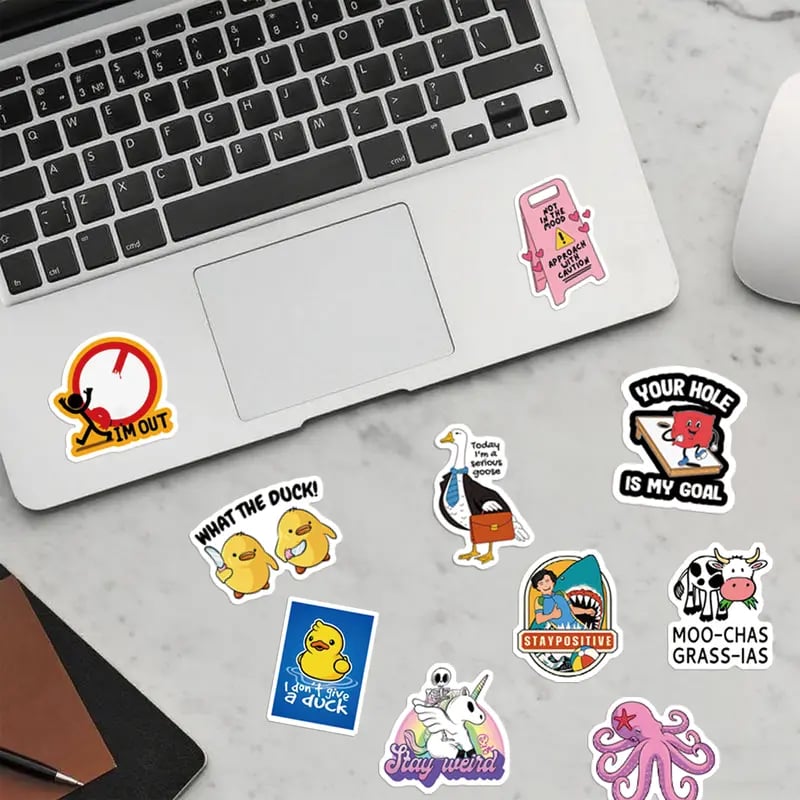 ✨130pcs Funny Stickers for Adults – Prank Meme (Dirty) Hilarious Sticker Pack(Waterproof & No Residue)