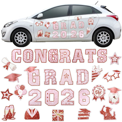 🎓2026 Grad Magnets – 30Pc Set for Celebration Decor🧲(Cars, Fridges & More)