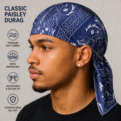 Cooling Paisley Helmet Liner & Headscarf
