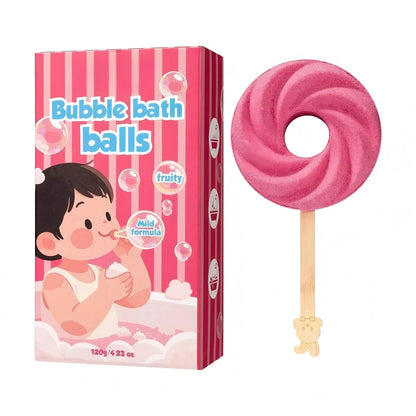 Cute Lollipop Bath Bomb,Colorful Bubble Bath Ball for Fun Bath Time