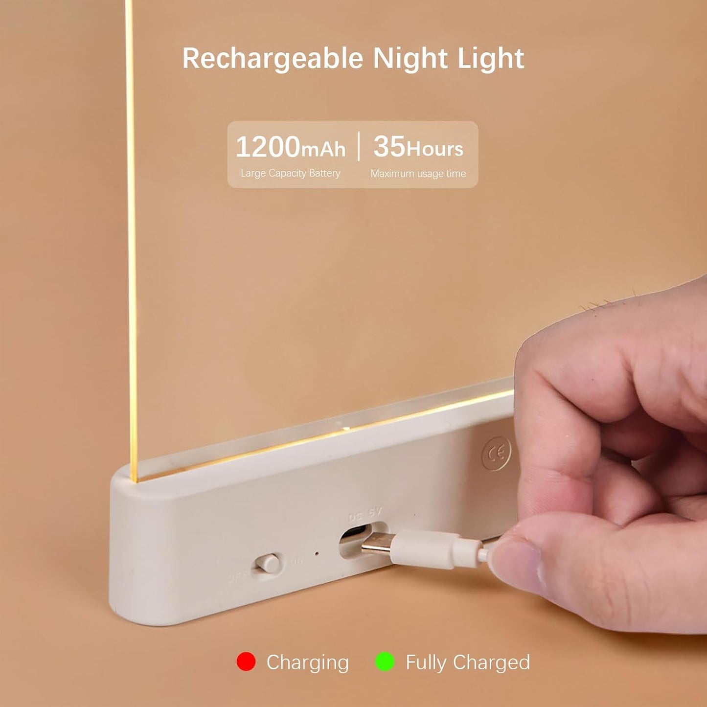 Rechargeable Flat LED Book Light 🌟 3 Colors Timer Perfect Night Reading