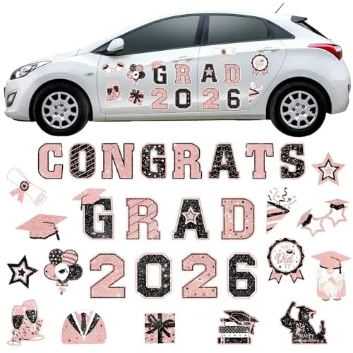 🎓2026 Grad Magnets – 30Pc Set for Celebration Decor🧲(Cars, Fridges & More)
