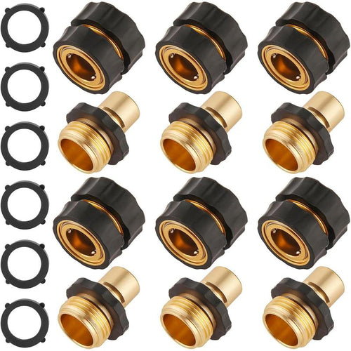 Garden Hose Quick Connector, 3/4 Inch Male and Female Garden Hose Fitting Quick Connector