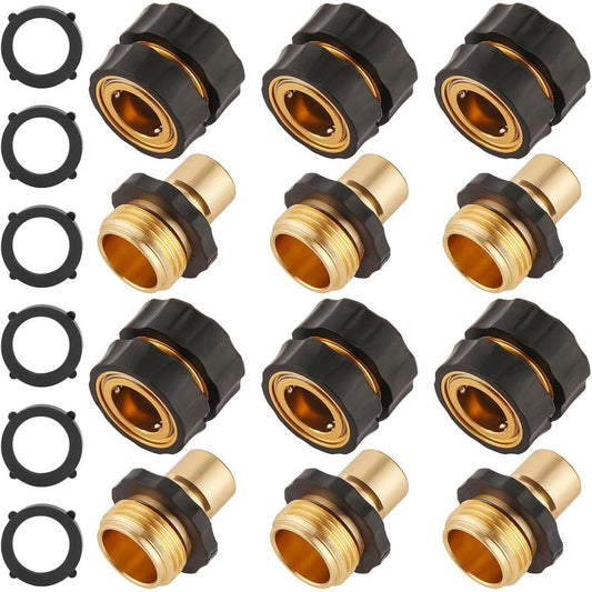 Garden Hose Quick Connector, 3/4 Inch Male and Female Garden Hose Fitting Quick Connector