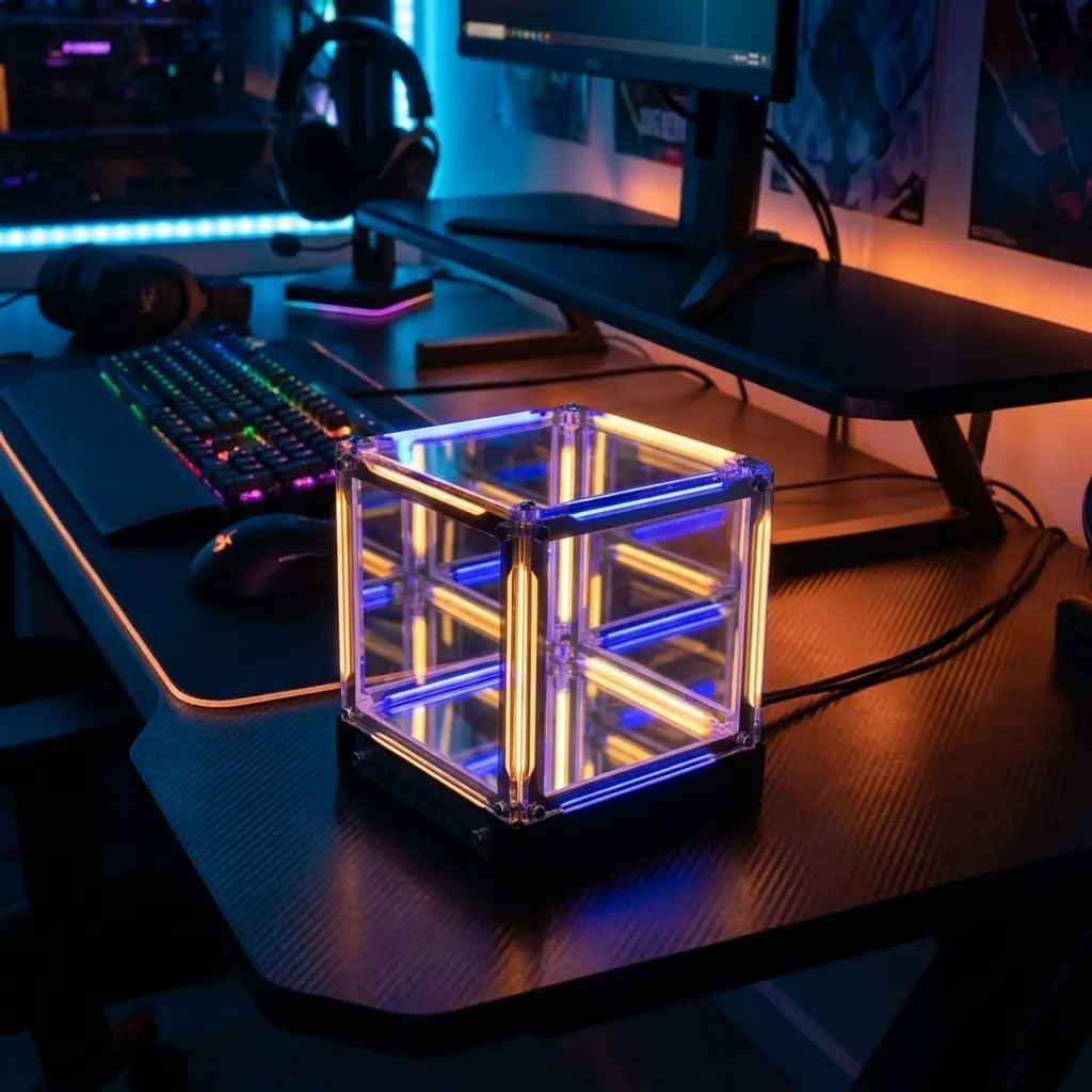 Infinite Abyss Cube – 4D RGB Mirror Lamp, Wireless & Touch Control