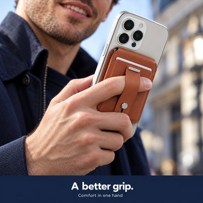 Magnetic Wallet Card Holder with Built-in Locator – Works with Apple Find My, RFID Blocking & MagSafe Stand 📱💳