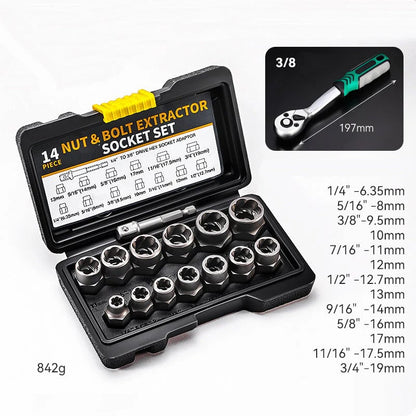 🔩Damaged Screw And Bolt Extractor Set🚗