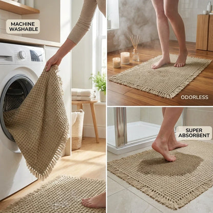 TYIIMAX™ Waffle Quick-Dry Bath Mat | Ultra Absorbent Non-Slip Floor Rug