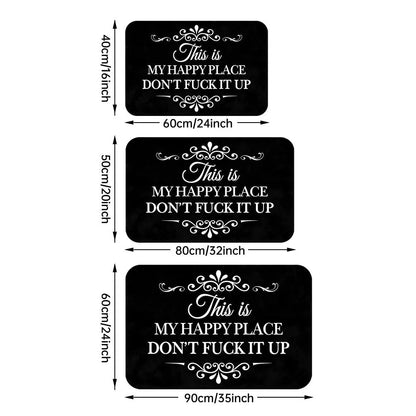 ❤️“This Is My Happy Place Don’t F*ck It Up” Funny Flannel Doormat
