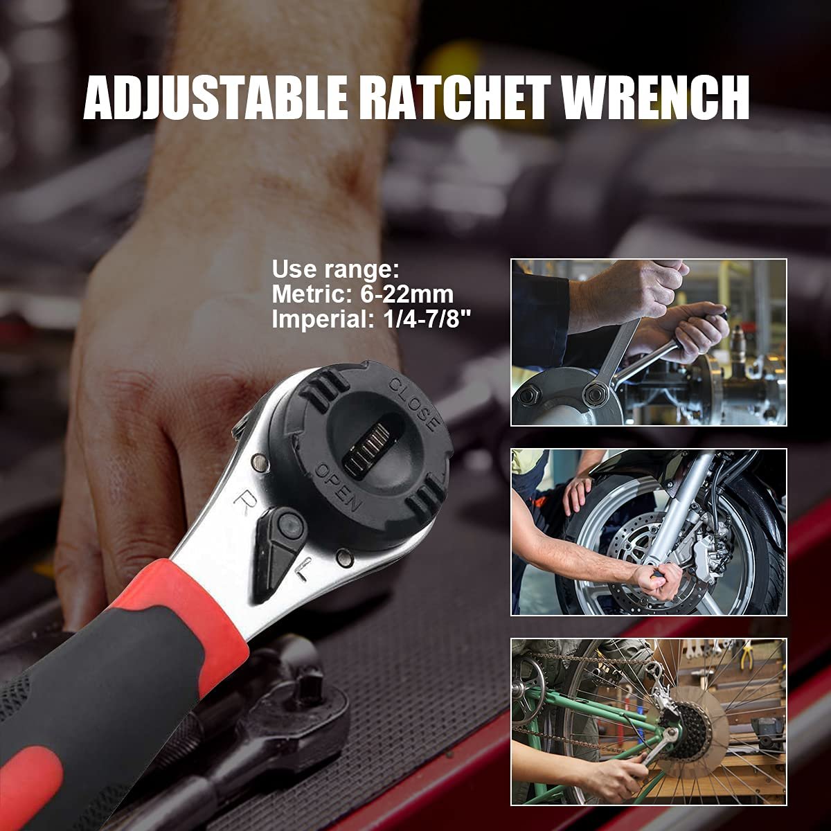 🔧Adjustable Ratchet Wrench Kit for 0.25-0.9in Screw