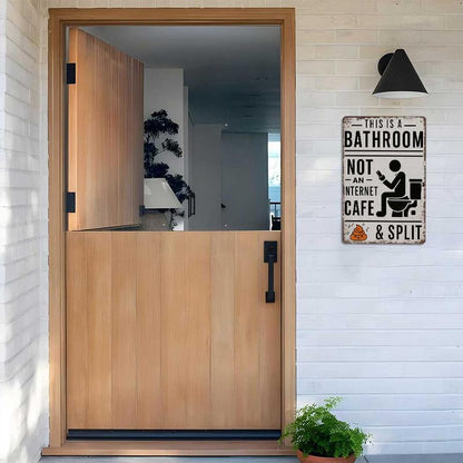 🎨 Farmhouse Bathroom Humor Sign • Quirky Washroom Wall Art 🧱