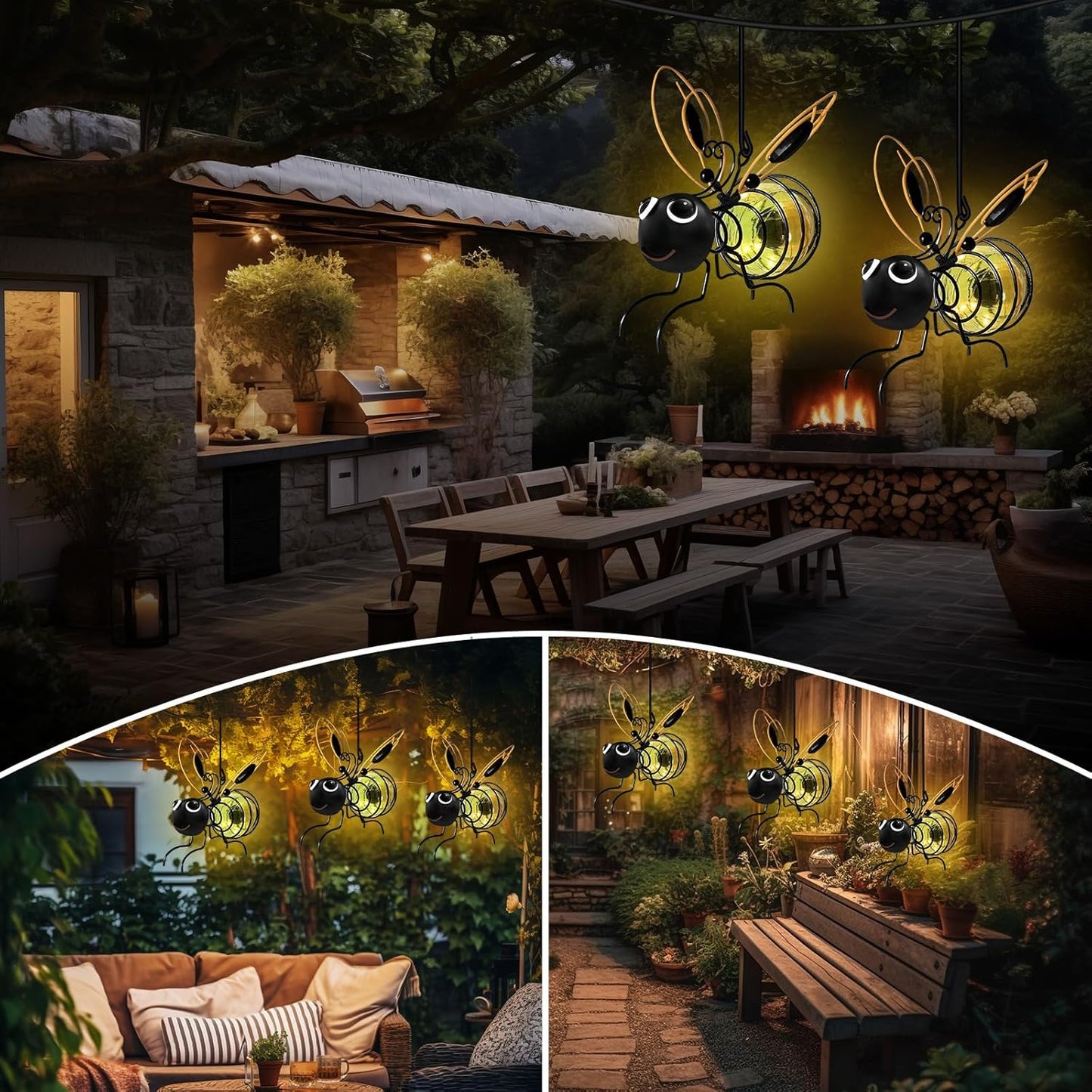 ⚡🔥Outdoor Hanging Solar Bee Light