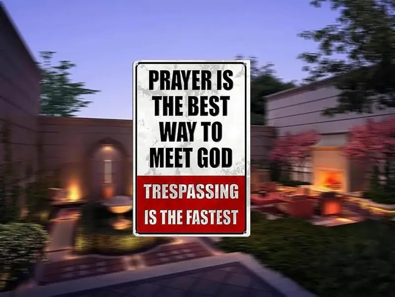 Metal No Trespassing Signs Private Property Funny