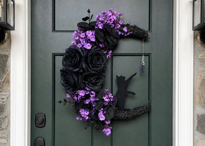 🐈‍⬛🌙Handmade Halloween Cat Wreath