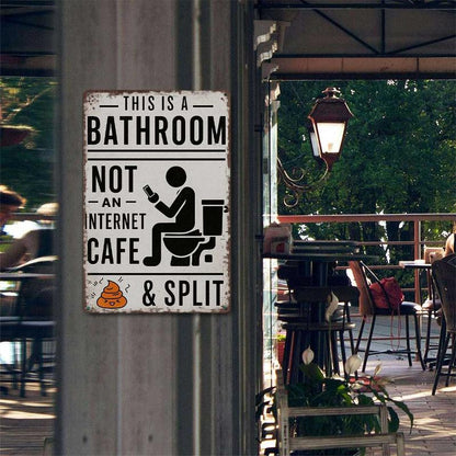 🎨 Farmhouse Bathroom Humor Sign • Quirky Washroom Wall Art 🧱