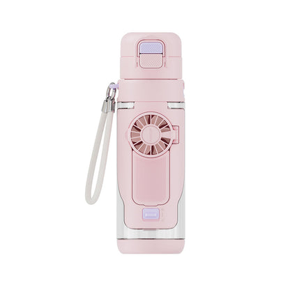 Portable 2-in-1 Water Bottle with Mini Fan – Stay Cool & Hydrated Anywhere