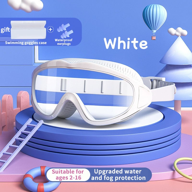 🏊‍♂️ ✨HD Children's Large Frame Waterproof and Anti-fog Swimming Goggles