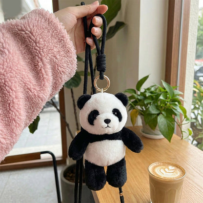 Cute Running Animal Plush Keychain – Wind-Up Mini Plush Toy, Adorable Moving Keyring Gift for Kids & Adults