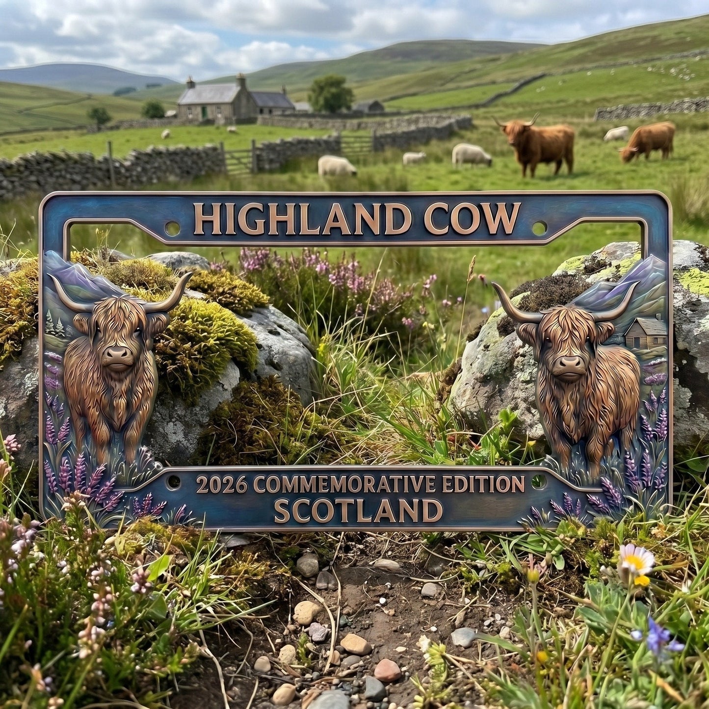 🐂 Highland Cow Commemorative Edition License Plate