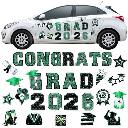 🎓2026 Grad Magnets – 30Pc Set for Celebration Decor🧲(Cars, Fridges & More)